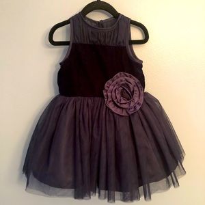 2T Pippa & Julie Navy Velvet Tulle Dress